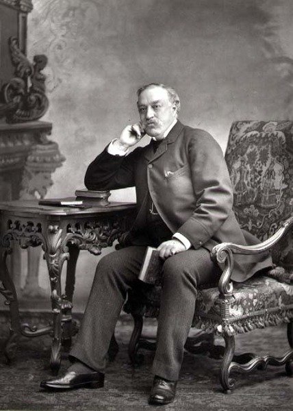 एडमंड येट्स (1831-94), पत्रकार और उपन्यासकार, पोर्ट्रेट फोटोग्राफ (बी/डब्ल्यू फोटो) द्वारा स्टूडियो वालरी