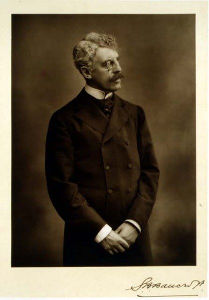 सर स्क्वॉयर बैनक्रॉफ्ट (1841-1926), अभिनेता और नाट्य प्रबंधक, पोर्ट्रेट फोटोग्राफ (बी / डब्ल्यू फोटो) द्वारा स्टूडियो वालरी
