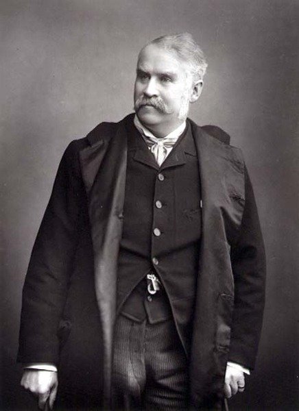 सर विलियम श्वेनक गिल्बर्ट (1836-1911), नाटककार, पोर्ट्रेट फोटोग्राफ (बी / डब्ल्यू फोटो) द्वारा स्टूडियो वालरी