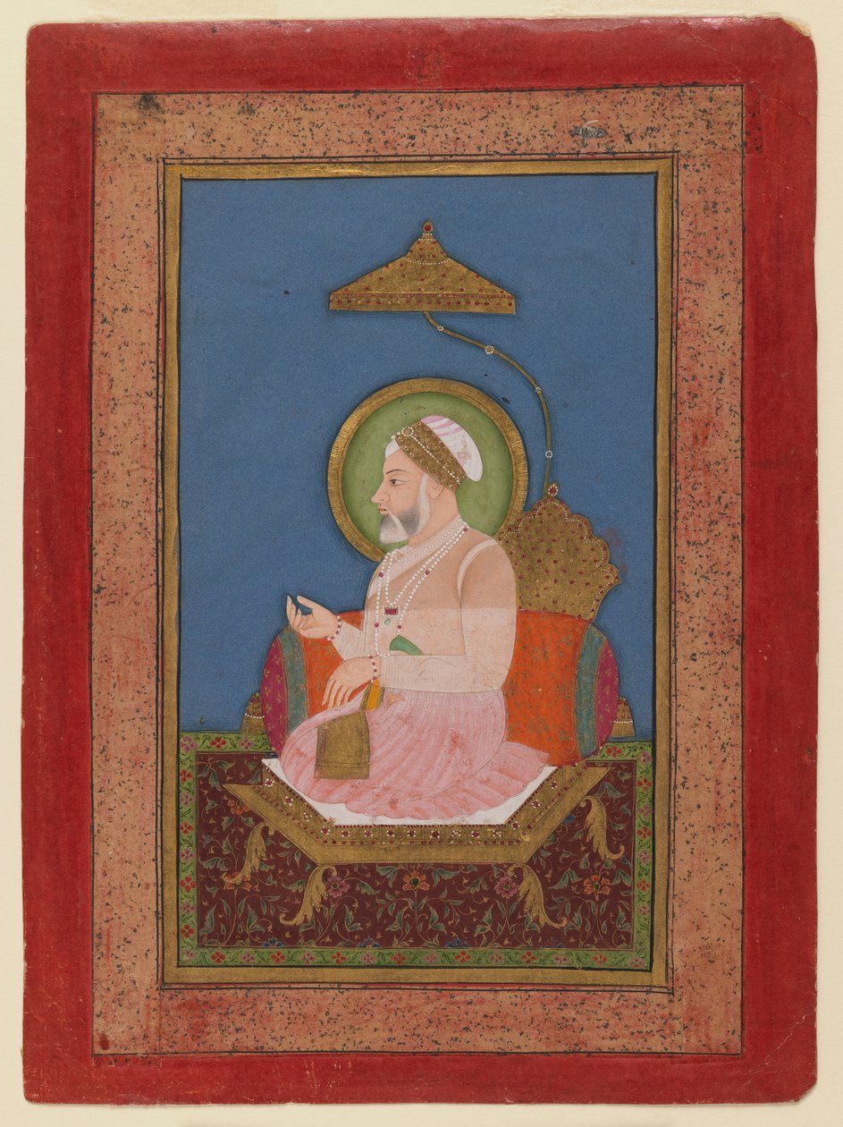 सम्राट आलमगीर II, c.1756 (कागज पर अपारदर्शी wc) द्वारा सुख लुहार