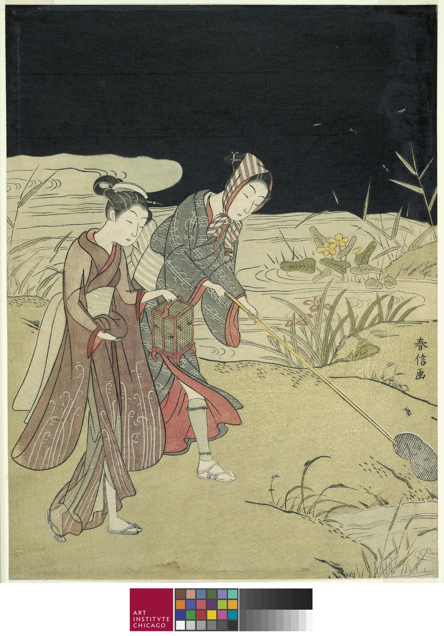 कैचिंग फायरफ्लाइज, c.1767-68 द्वारा सुज़ुकी हरुनोबु