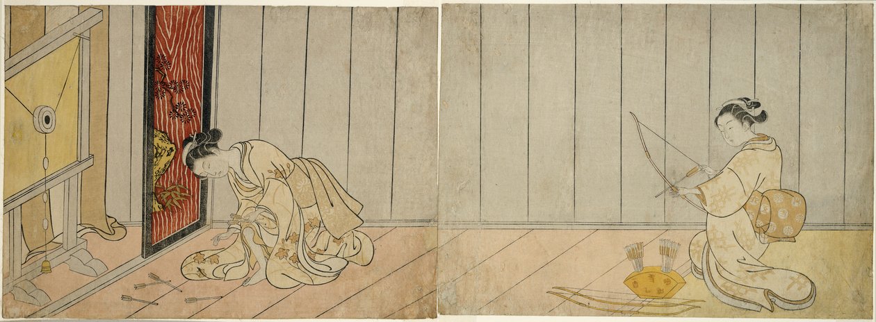 तीरंदाजी गैलरी, 1765 द्वारा सुज़ुकी हरुनोबु