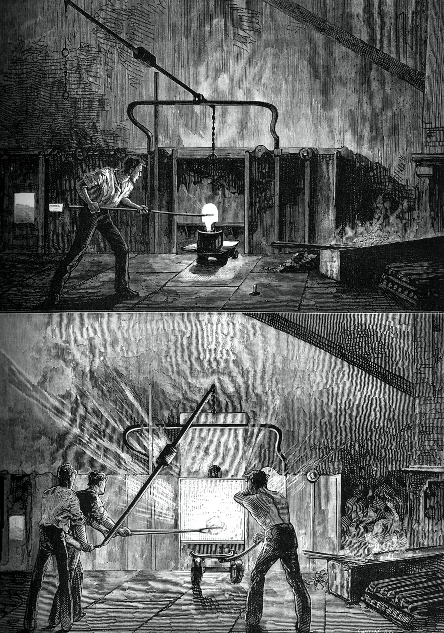 काम पर पुडलर्स, c1880। द्वारा गड़ेरिया