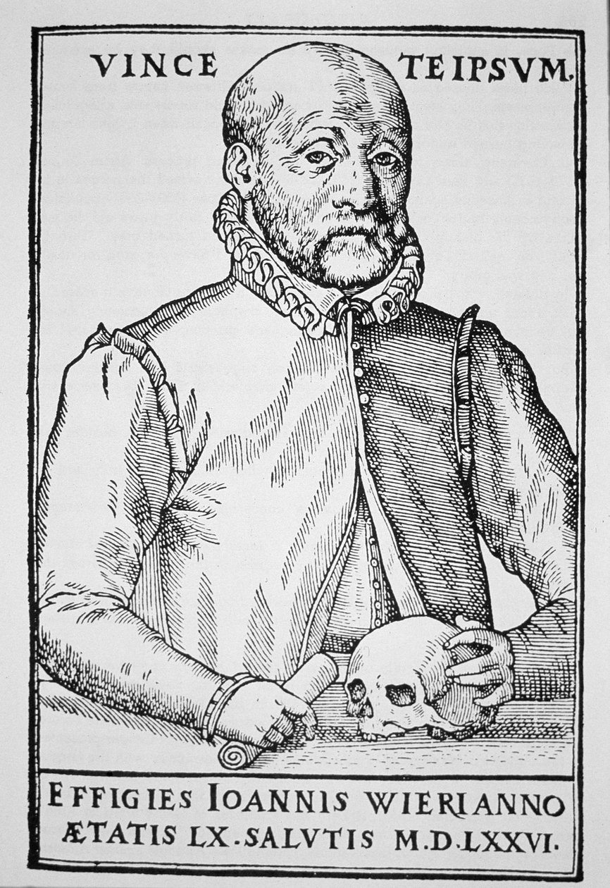 जॉन वियर (1516-88) डे लामिस लिबर के चित्रण की प्रतिलिपि, बेसेल 1577, जादू के इतिहास में इस्तेमाल किया गया, 19 वीं सदी के अंत में प्रकाशित द्वारा स्विस स्कूल