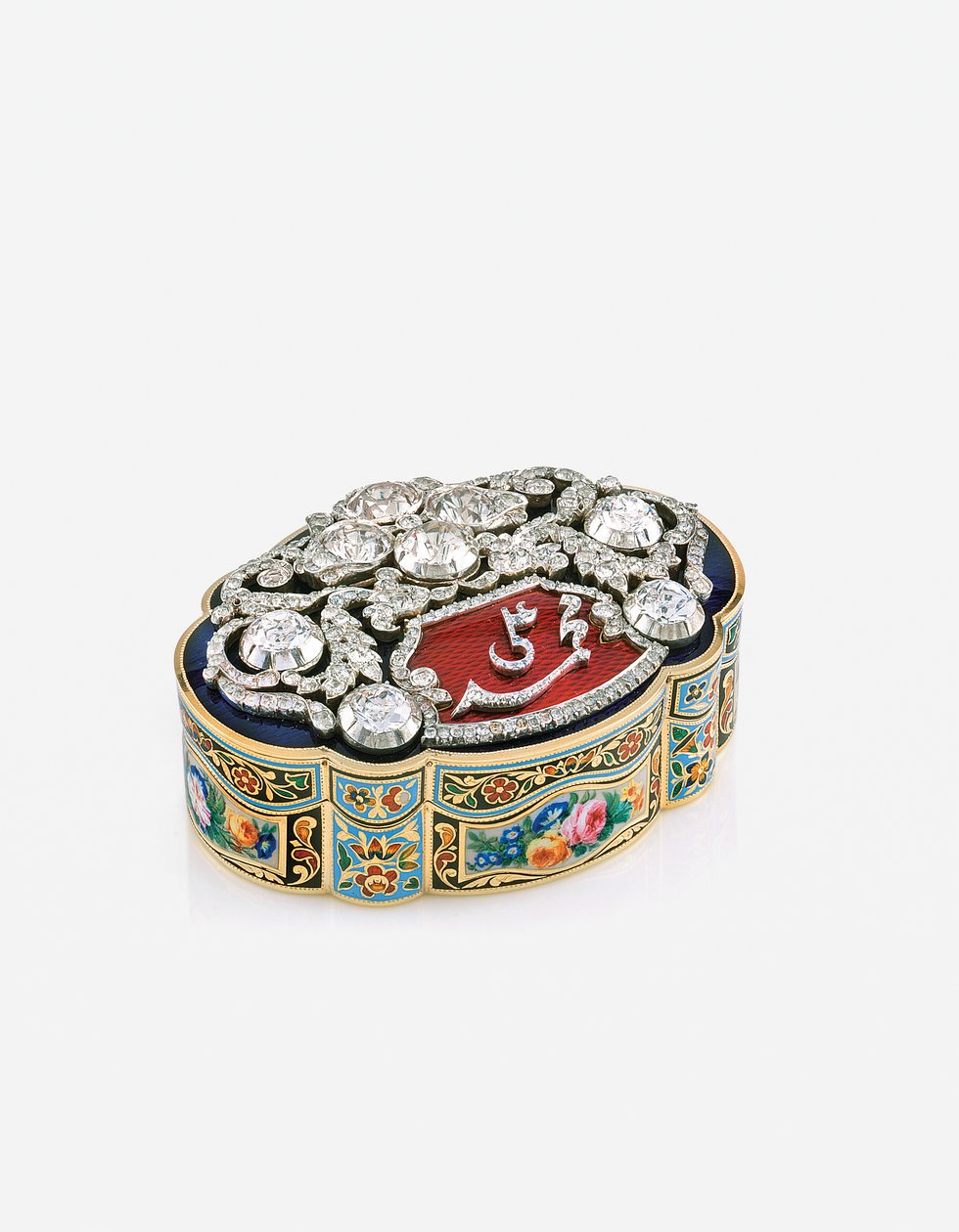 पूर्वी बाजार, जिनेवा के लिए प्रस्तुति स्नफ़-बॉक्स, c.1830 (तामचीनी और जवाहरात के साथ सोना) द्वारा स्विस स्कूल