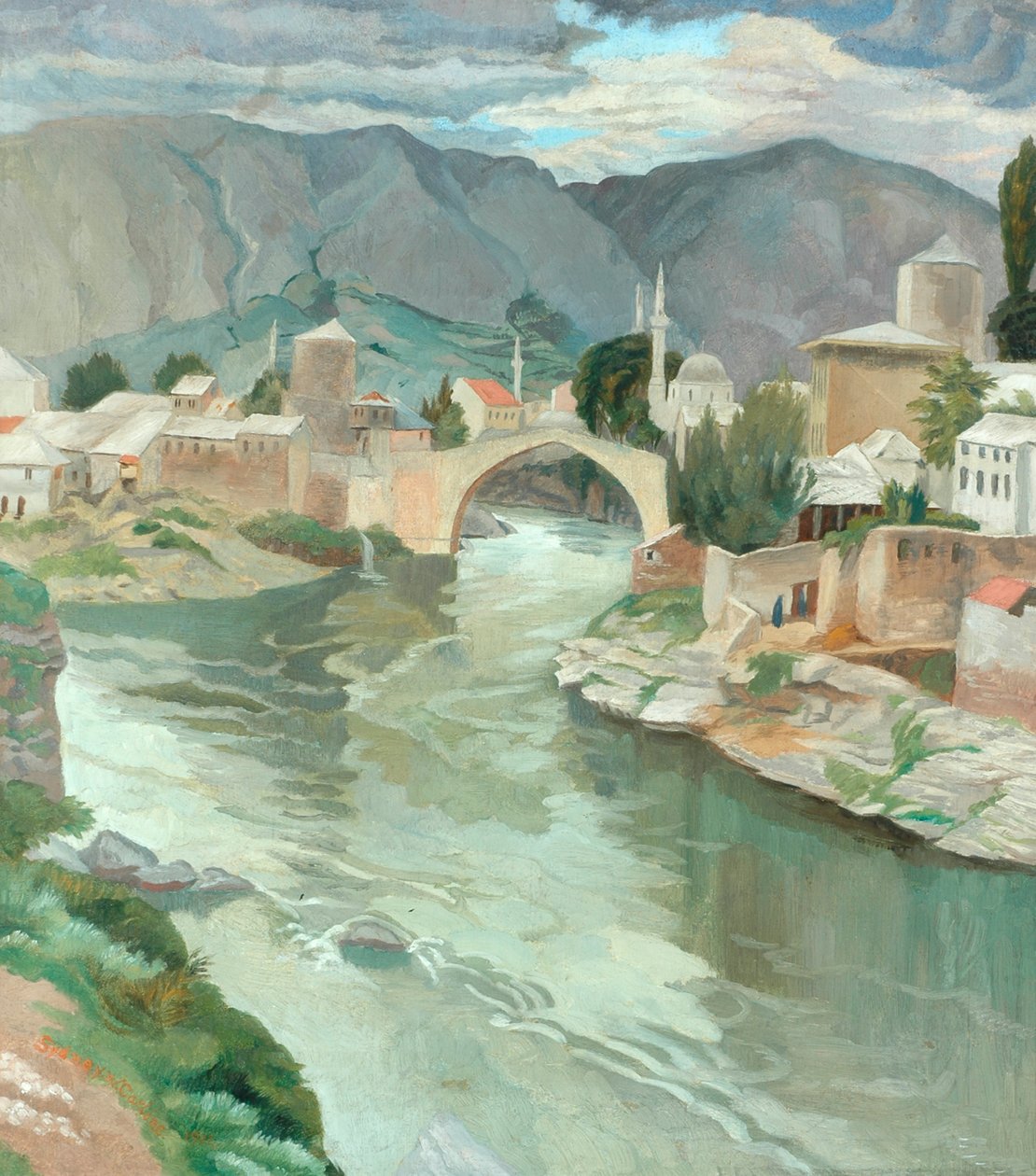 मोस्टार, हर्ज़ेगोविना, 1922 द्वारा सिडनी कारलाइन
