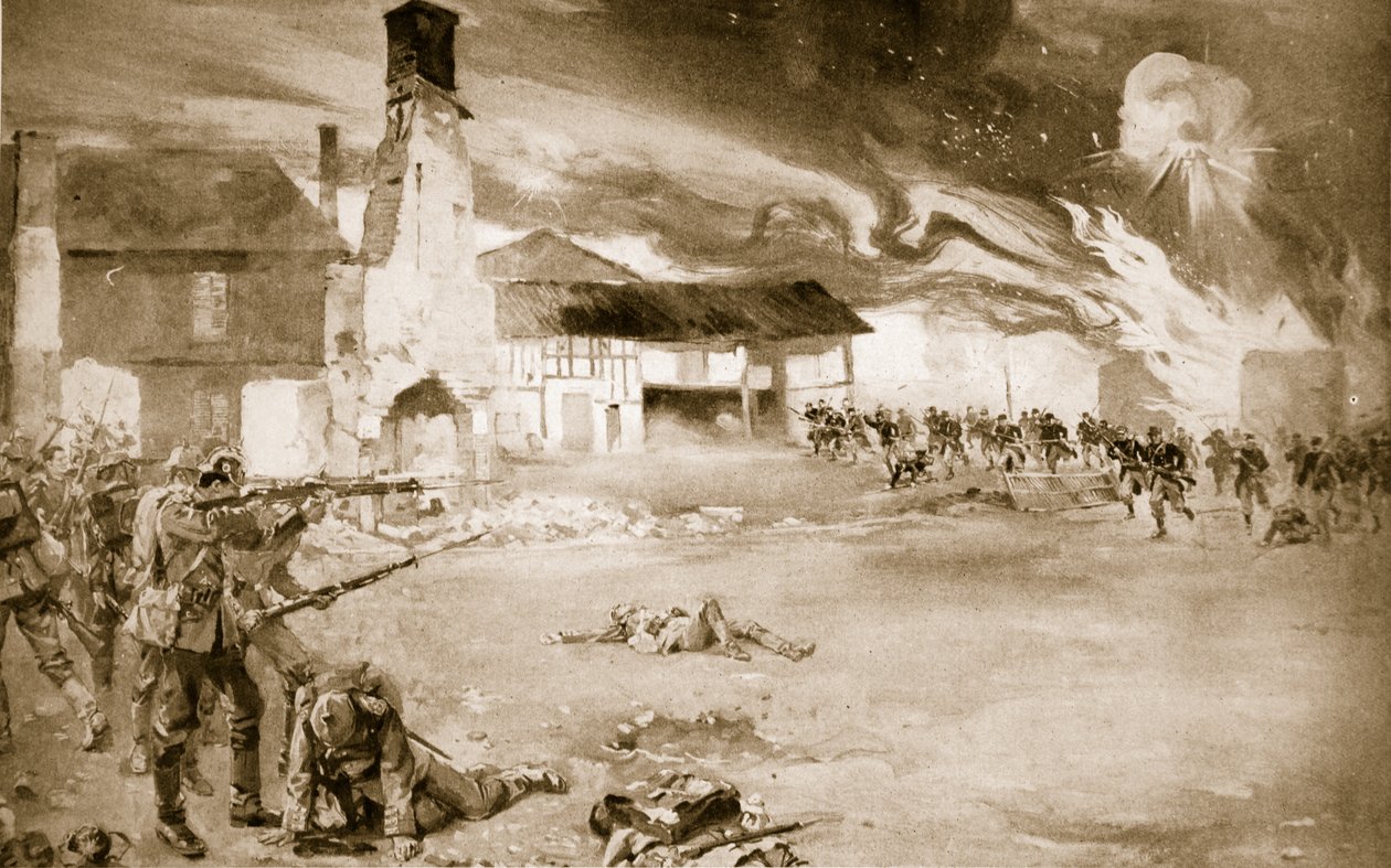 फ्रांसीसी ने एक गांव में जर्मन इंपीरियल गार्ड को हरा दिया, जिसने 1914-19 में चार बार हाथ बदले द्वारा सिडनी एडम्सन