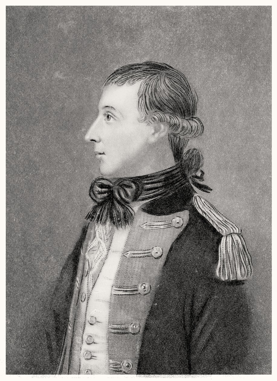 Theobald Wolfe टोन (1763-98), एक मूल चित्र से, जो उनकी स्वयंसेवक वर्दी में उनका प्रतिनिधित्व करता है द्वारा हफ़्फ़ाम