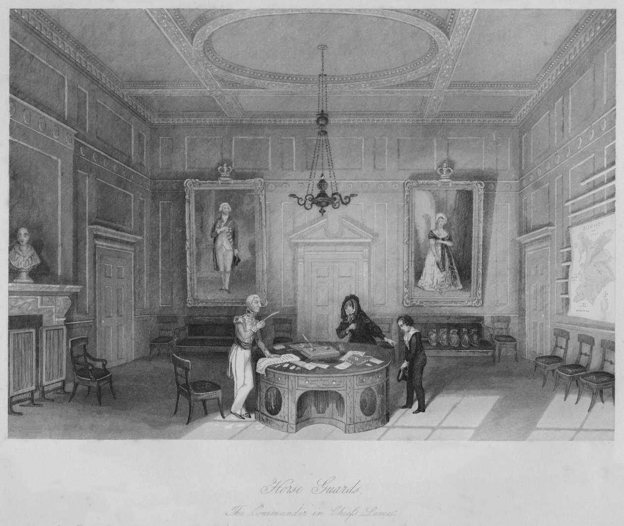 घोड़ा गार्ड। कमांडर इन चीफ लेवे, c1841 द्वारा टी टर्नबुल