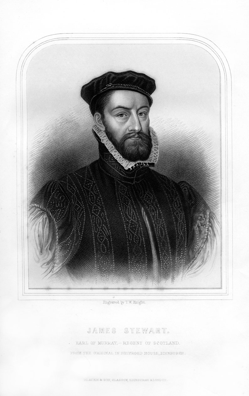 जेम्स स्टीवर्ट, 1 अर्ल ऑफ मोरे, रीजेंट ऑफ स्कॉटलैंड, 1870 द्वारा टीआर नाइट