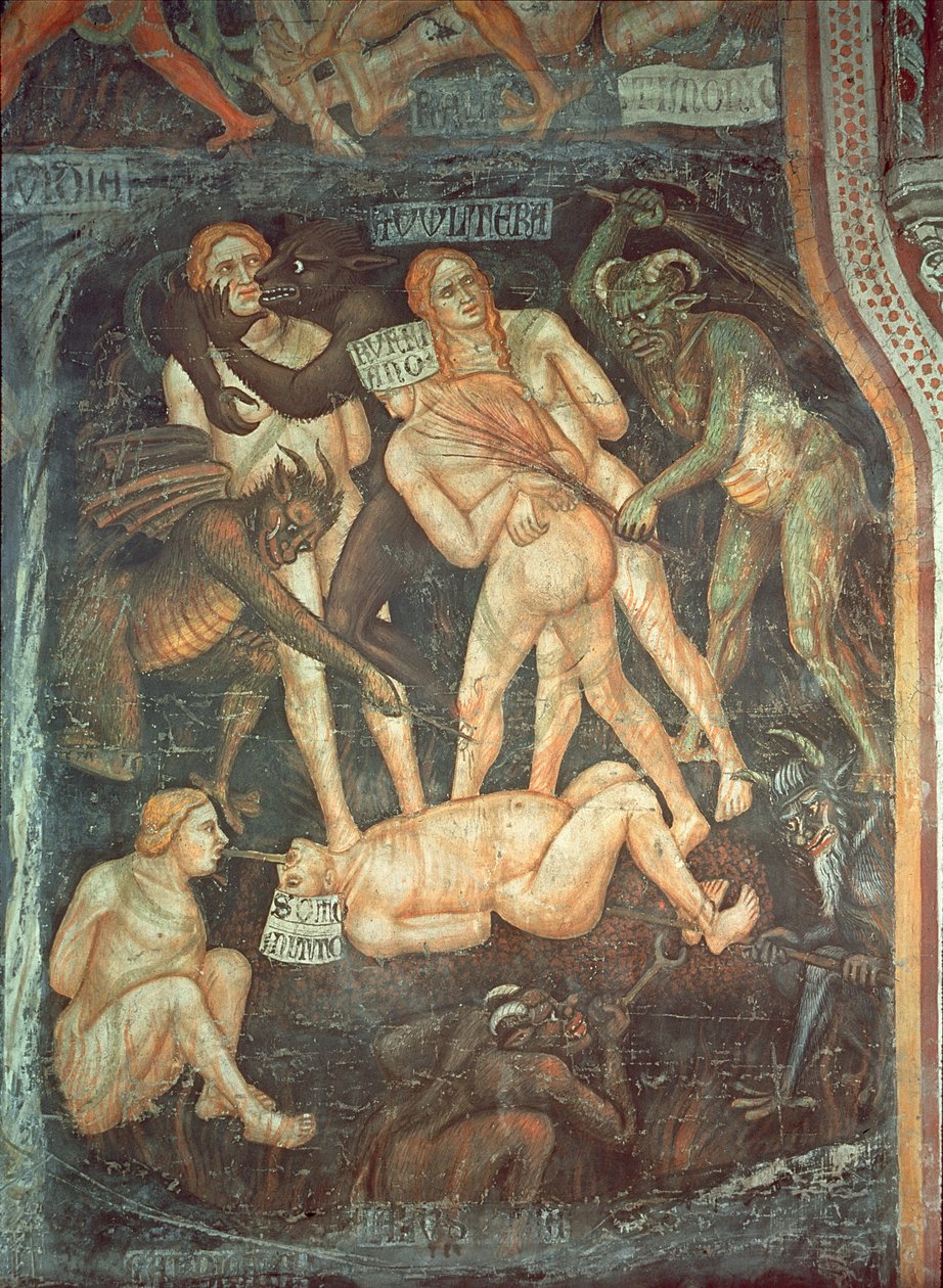 अंतिम निर्णय, व्यभिचारियों का विवरण, c.1394 द्वारा तादेदेव डि बार्टोलो