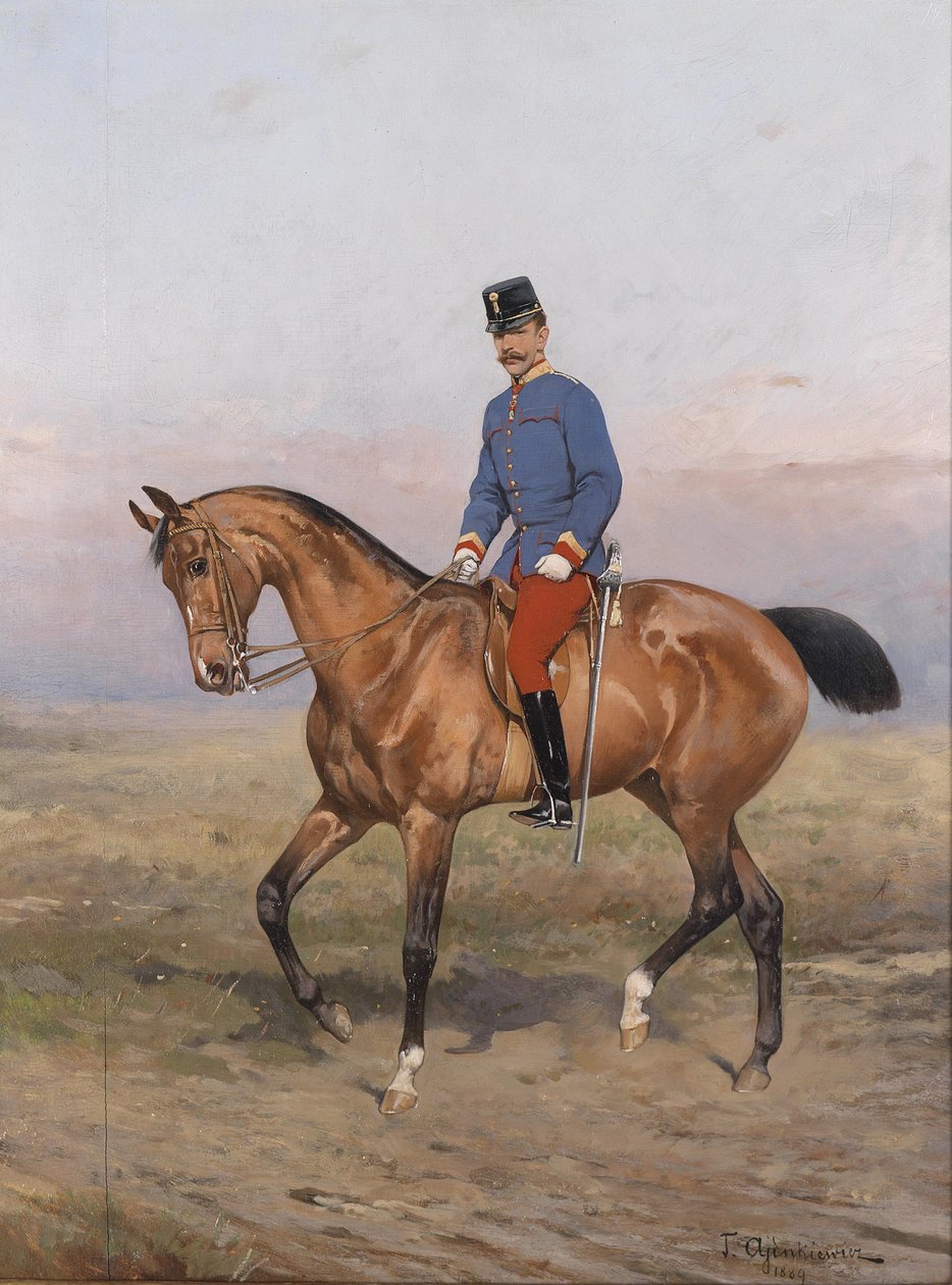 रुडोल्फ का घुड़सवार चित्र, ऑस्ट्रिया के क्राउन प्रिंस (1858-1889) द्वारा तदेसूज़ अजदुक्विइज़