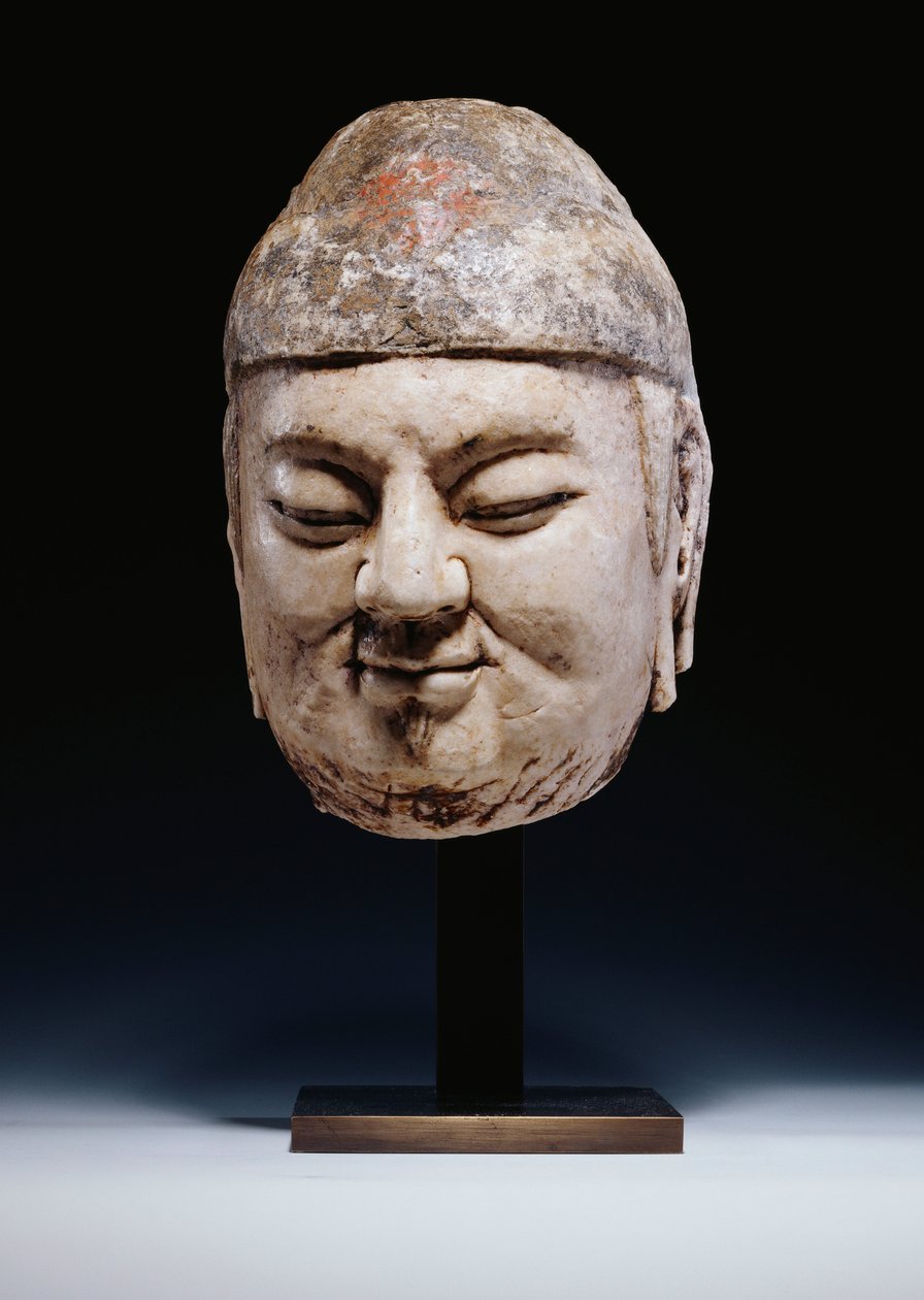 एक अधिकारी, तांग राजवंश या पहले थोड़ा संगमरमर का सिर, c.618-907 द्वारा तांग राजवंश चीनी स्कूल