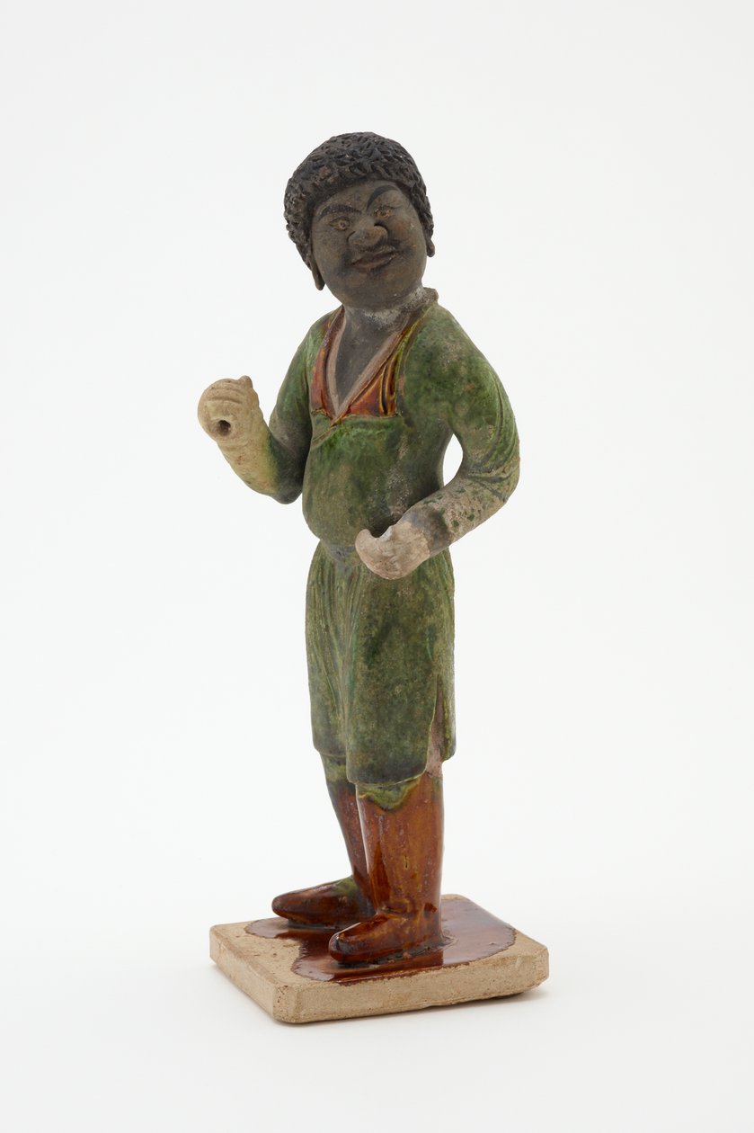 दूल्हा, c.700-750 (लीड-सिलिकेट ग्लेज़ और चित्रित विवरण के साथ मिट्टी के बरतन) द्वारा तांग राजवंश चीनी स्कूल