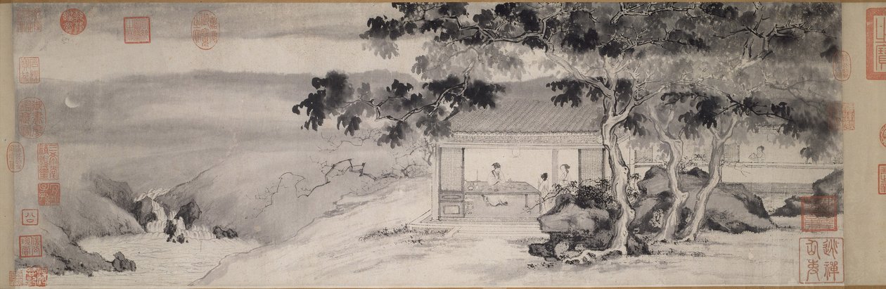 रात में शराब पीना, मिंग राजवंश, c.1520-23 द्वारा यिन तांग