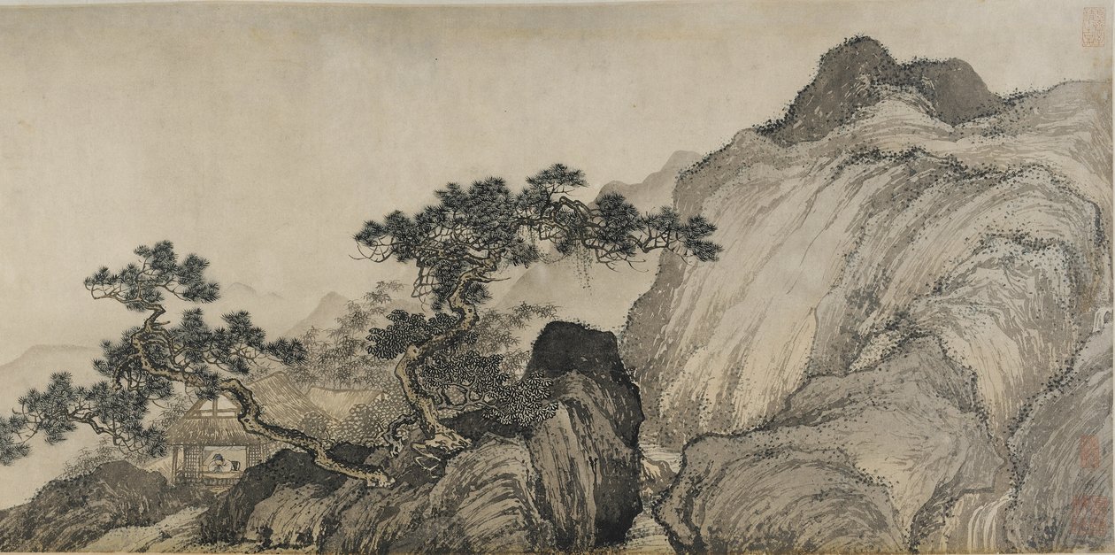 एक अमर, मिंग राजवंश (कागज पर स्याही और रंग) के सपने की थीचड हट द्वारा यिन तांग