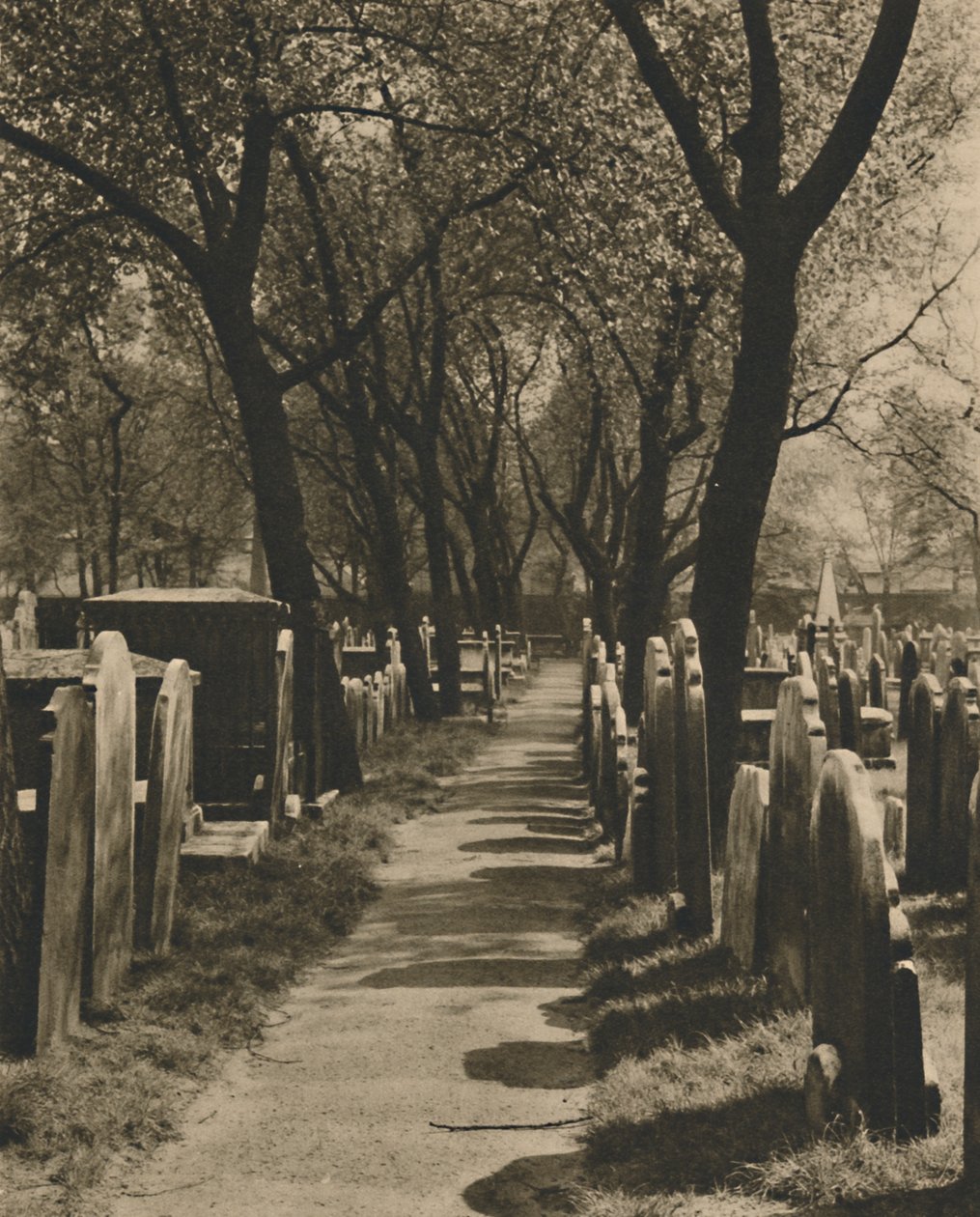 बन्हिल फील्ड्स में द डिसेंटर्स डिसेबल्ड दफन ग्राउंड में, c1935। द्वारा टेलर