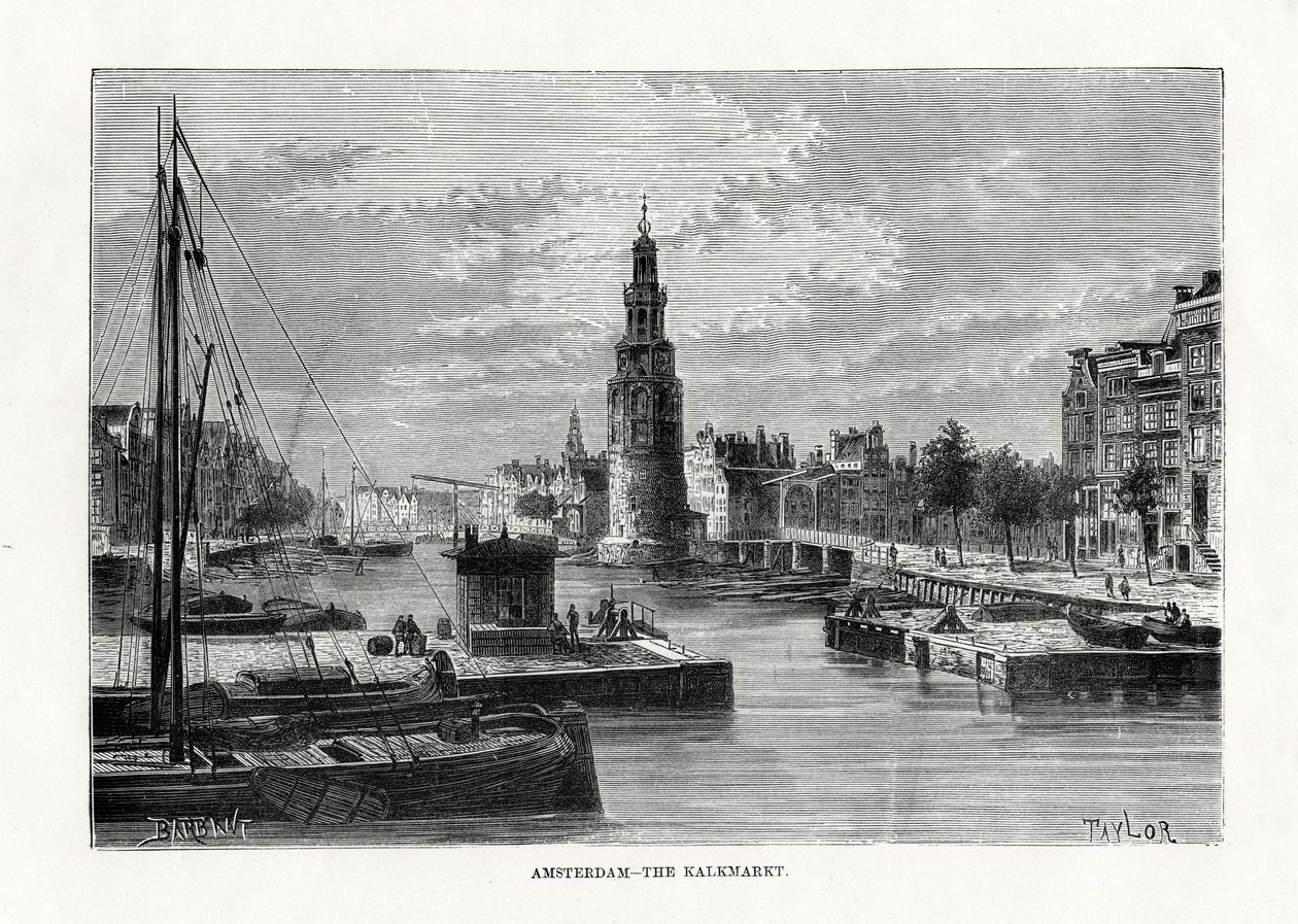 कालमार्कट, एम्स्टर्डम, हॉलैंड, 1879 द्वारा टेलर