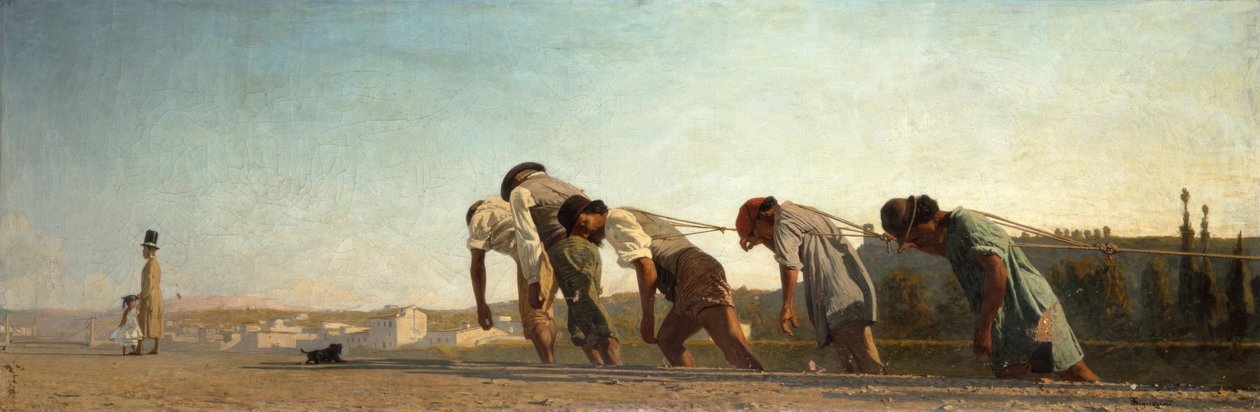 टी.सिनोरिनी, द टोपथ - पेंटिंग, 1864-65 द्वारा टेलीमाको सिग्नेरिनी