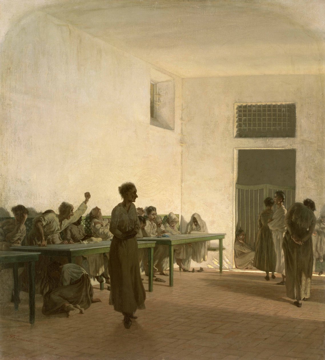 द मैडहाउस, 1865 द्वारा टेलीमाको सिग्नेरिनी