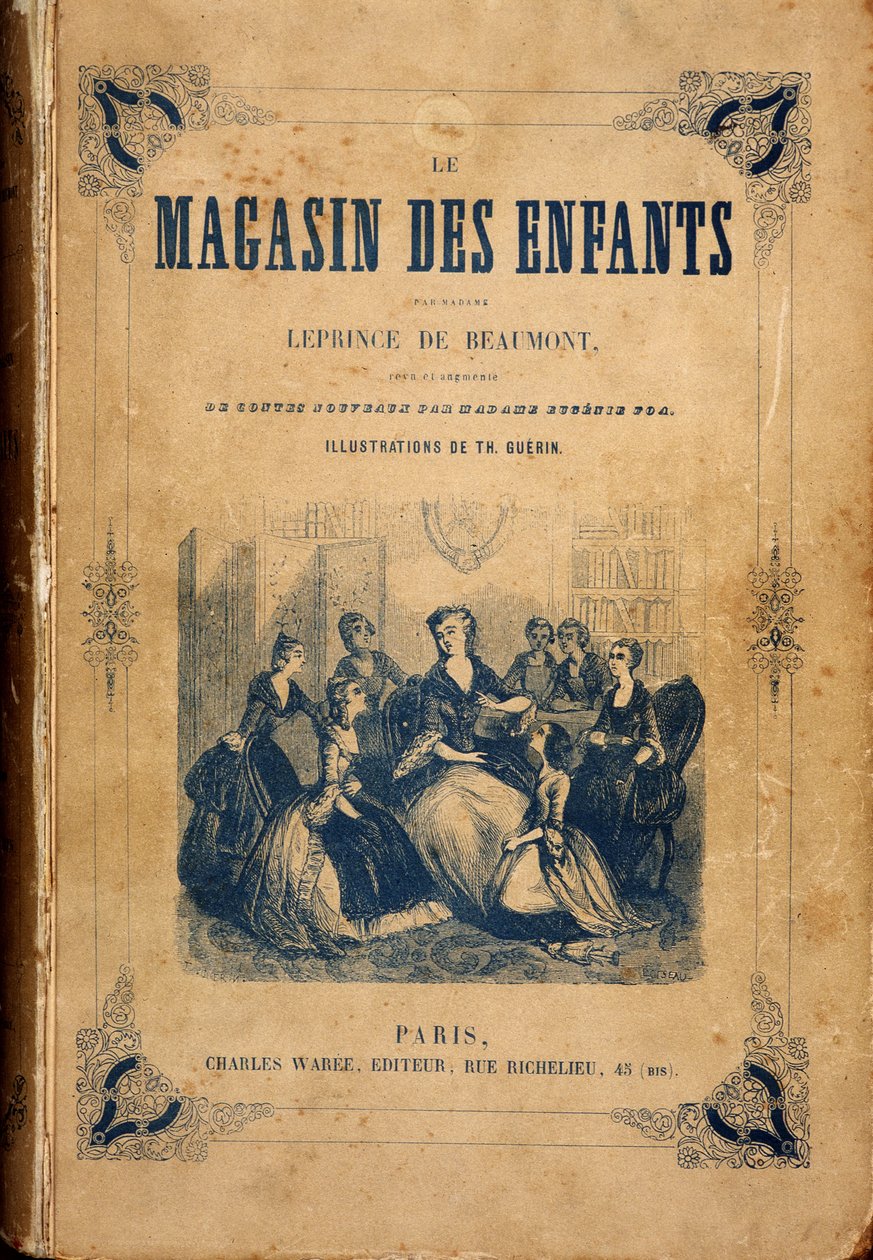 युवा लड़कियों से घिरे हाउसकीपर - "" बच्चों की दुकान "" में Mme Leprince de Beaumont, बीमार। गुएरिन, वेरी द्वारा गु। (आफ्टर) गुएरिन