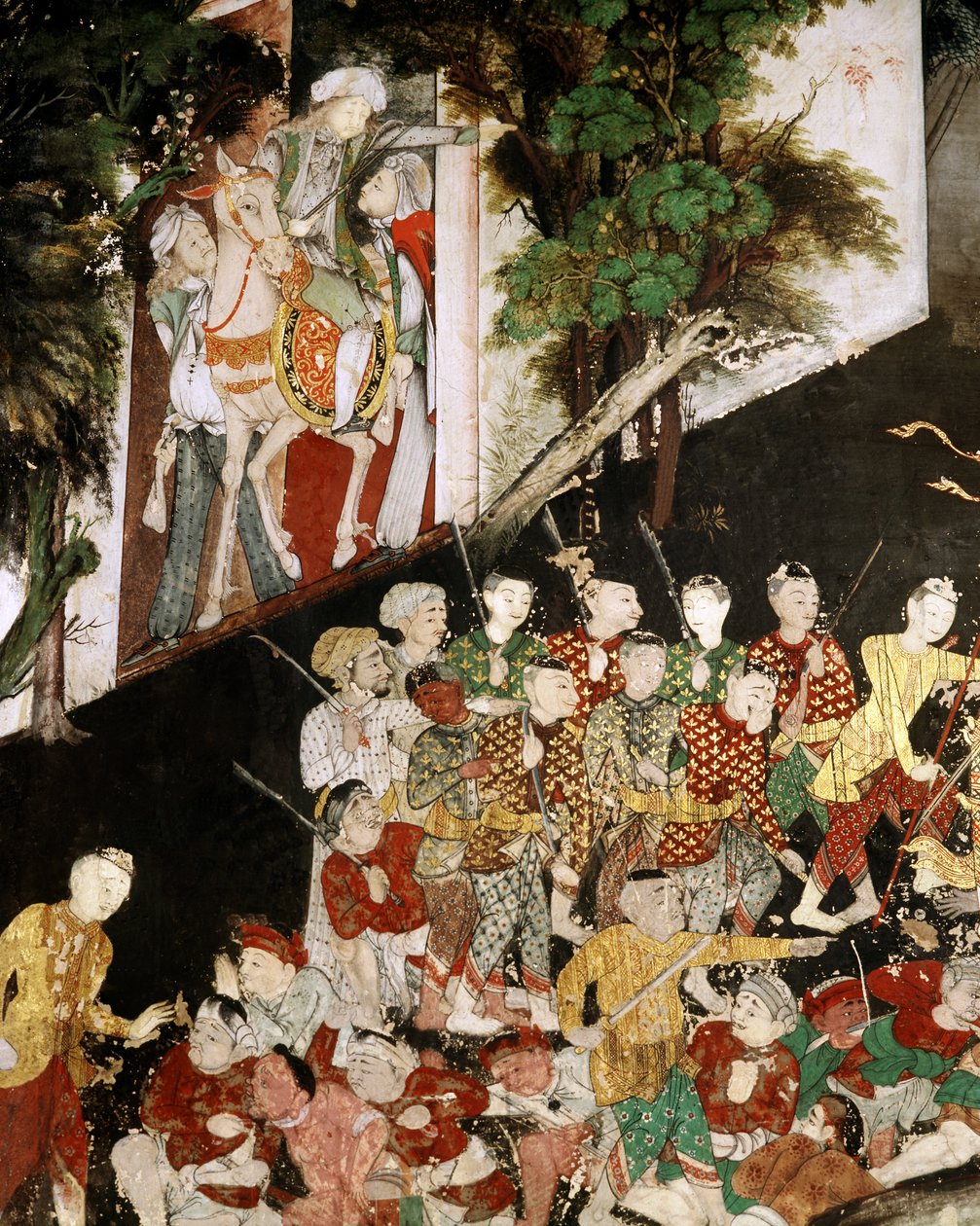 101 राज्यों की सेना से भाड़े के लोग, महोसदा जातक का विस्तार (वाल पेंटिंग) द्वारा थाई स्कूल