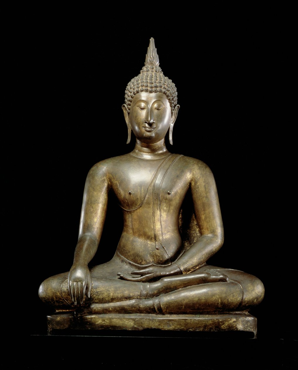 विजय के क्षण में बुद्ध, सुखोथाई शैली (सीसा कांस्य) द्वारा थाई स्कूल
