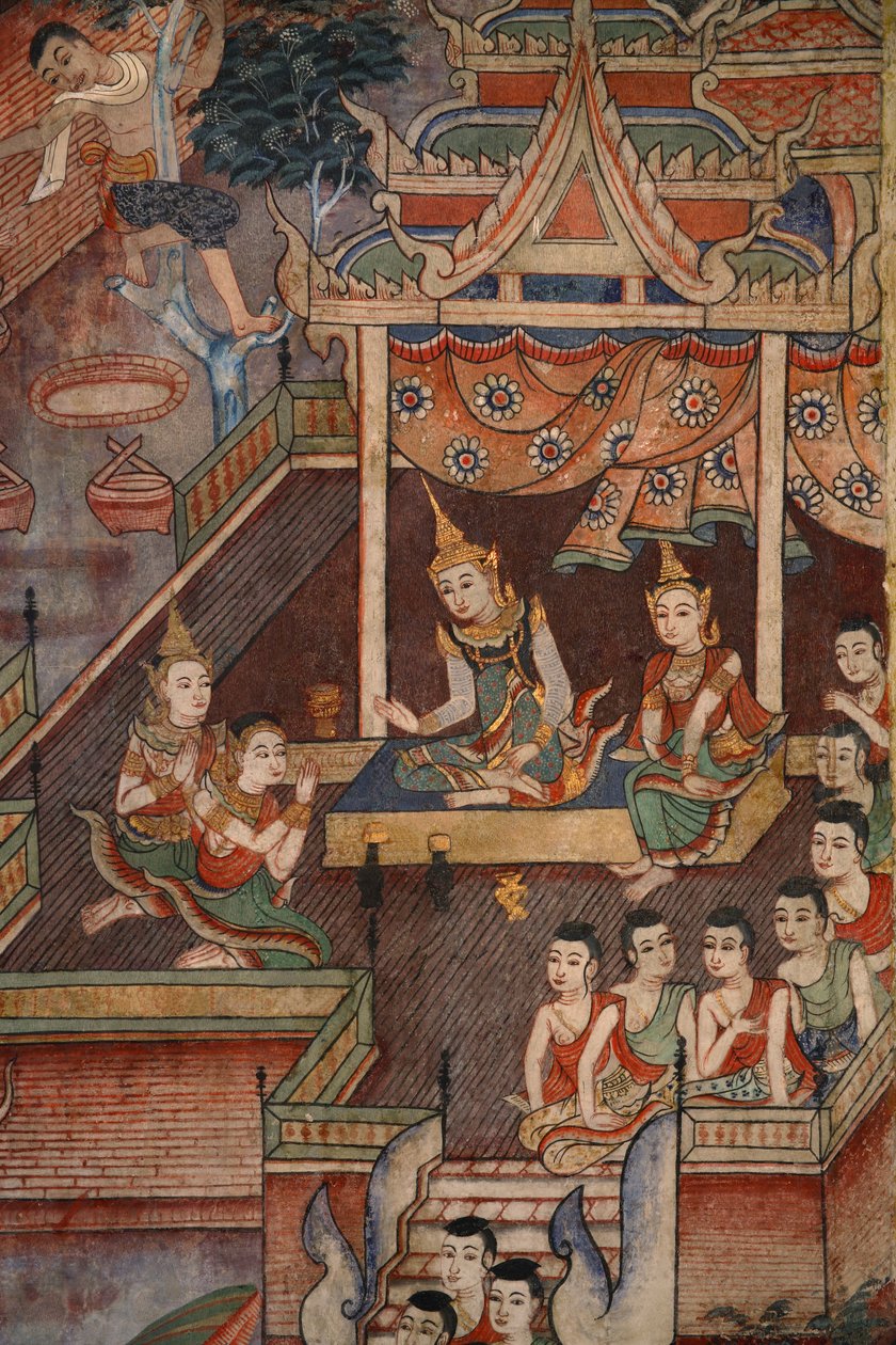 वत् फ्रा सिंह के विहार विहार में एक भित्ति से विस्तार द्वारा थाई स्कूल