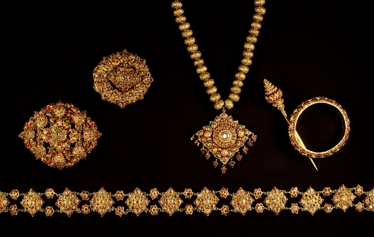 आभूषण, अयुत्या काल (1350-1767), 17 वीं से 18 वीं शताब्दी (स्वर्ण और रत्न) द्वारा थाई स्कूल