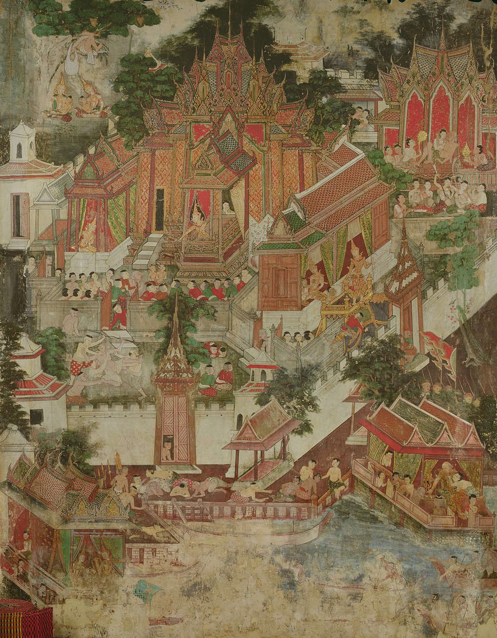वेसंतरा जातक, वट सुवनाराम, थोंबुरी, 1831 द्वारा थाई स्कूल