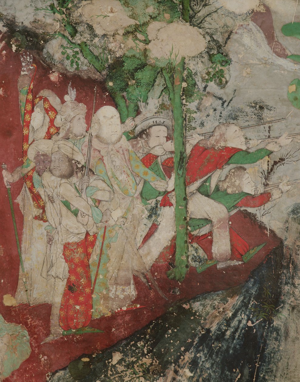 पश्चिमी भाड़े के सैनिक, वाट सुवनाराम, थोंबुरी, 1831 द्वारा थाई स्कूल