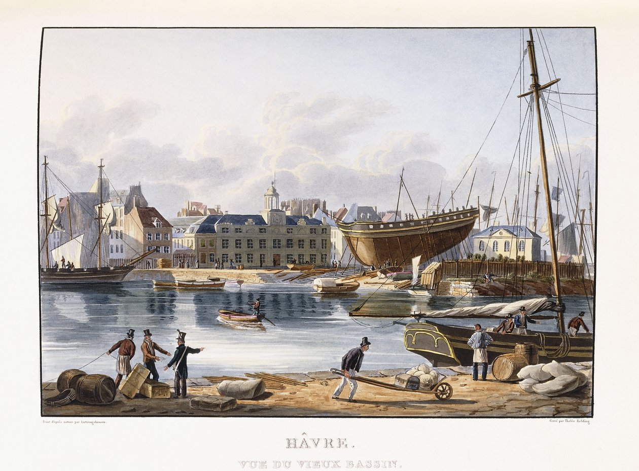 ले हावरे, पुराने गोदी से, 1823-1826 को देखा गया द्वारा थेल्स फील्डिंग