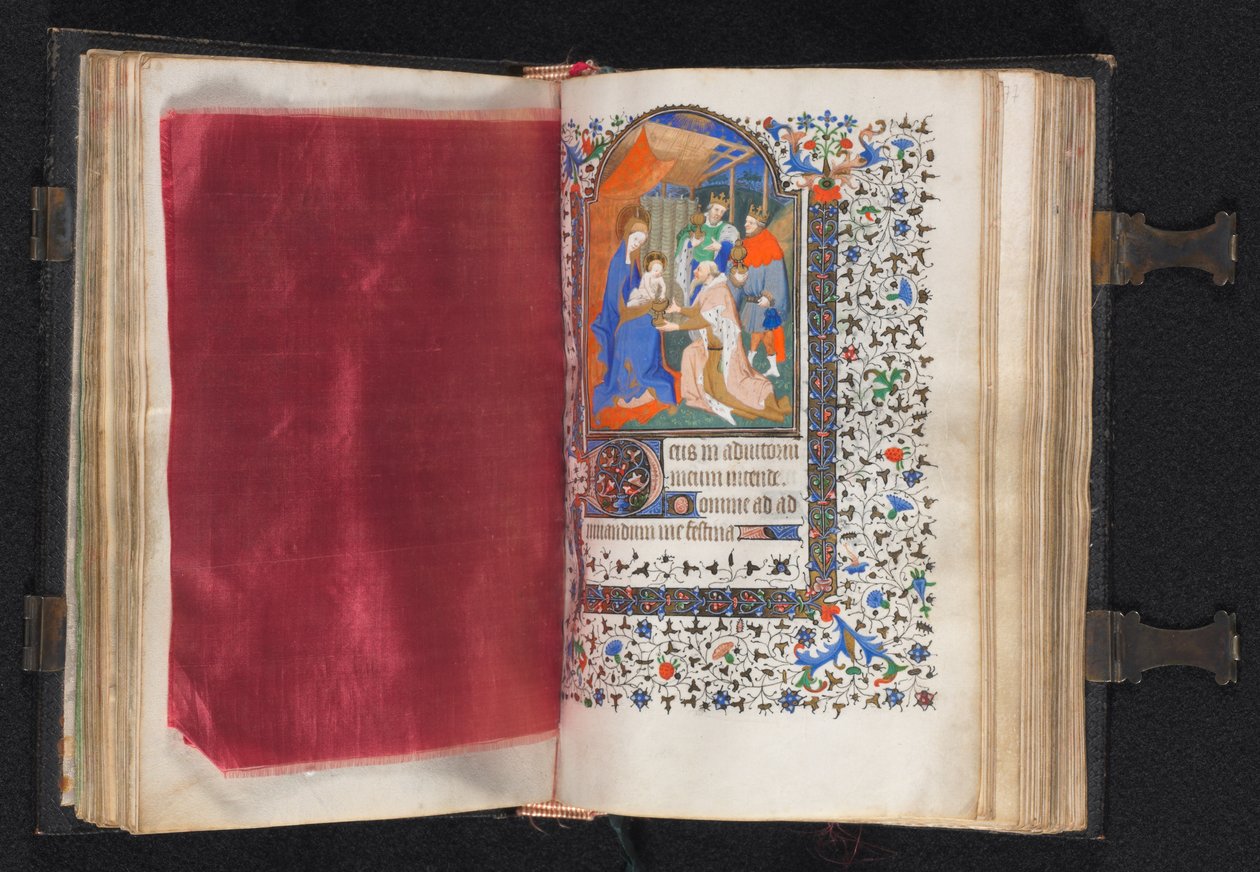 बुक ऑफ आवर्स यूज ऑफ पेरिस: फोल। 66v, डेकोरेटेड बॉर्डर, c. 1420. द्वारा बेडफोर्ड मास्टर