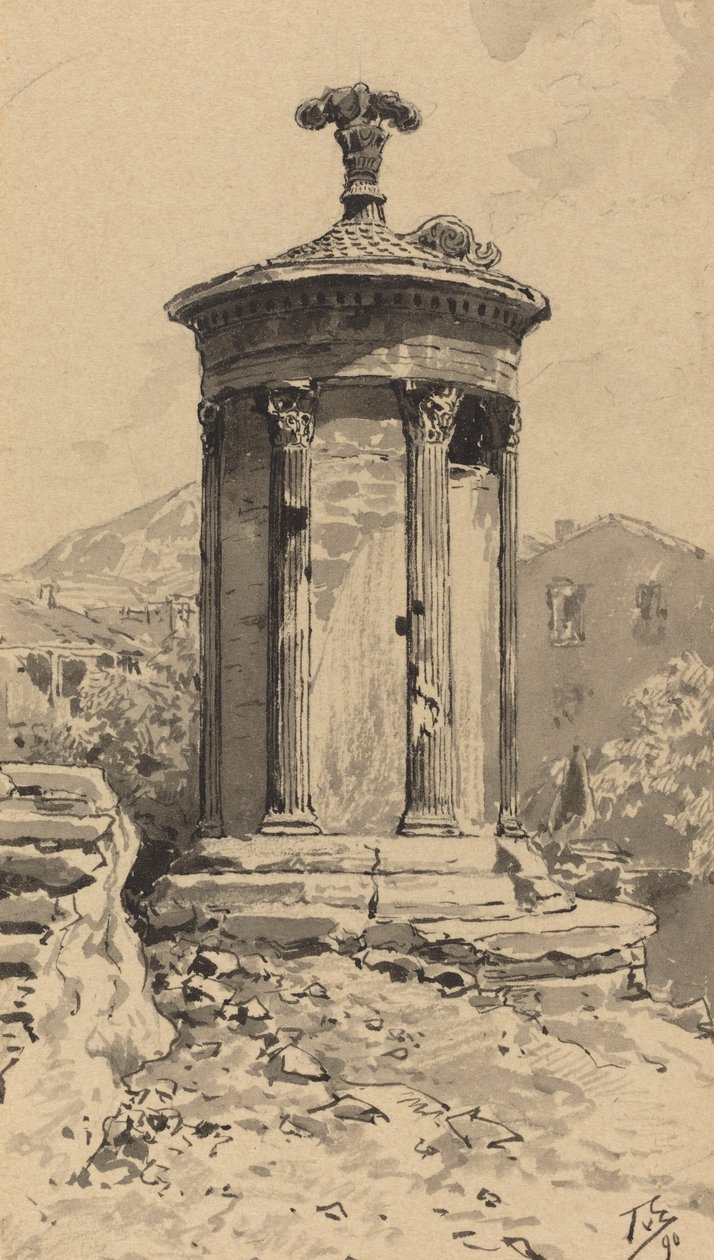 लिसिक्रेट्स का स्मारक, 1890। द्वारा कॉर्नर क्रशर से थिमिस्टोकल्स