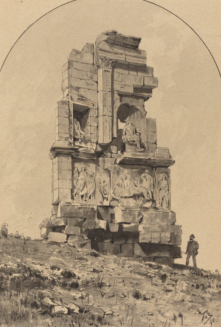 फिलोपप्पोस का स्मारक, 1890। द्वारा कॉर्नर क्रशर से थिमिस्टोकल्स