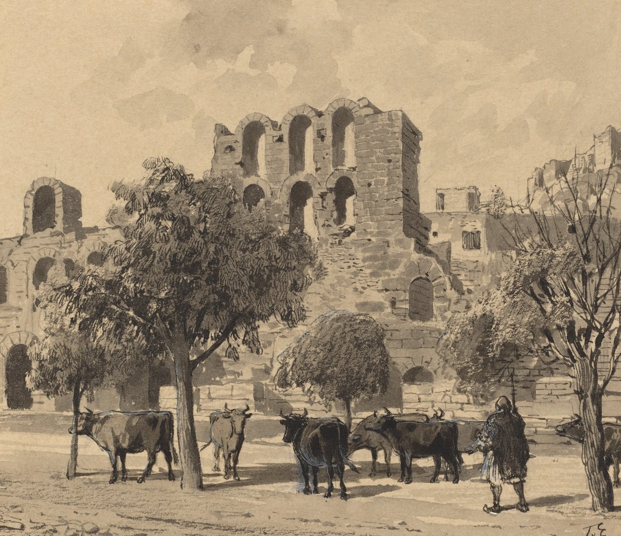 हेरोड्स एटिकस का रंगमंच, 1890। द्वारा कॉर्नर क्रशर से थिमिस्टोकल्स