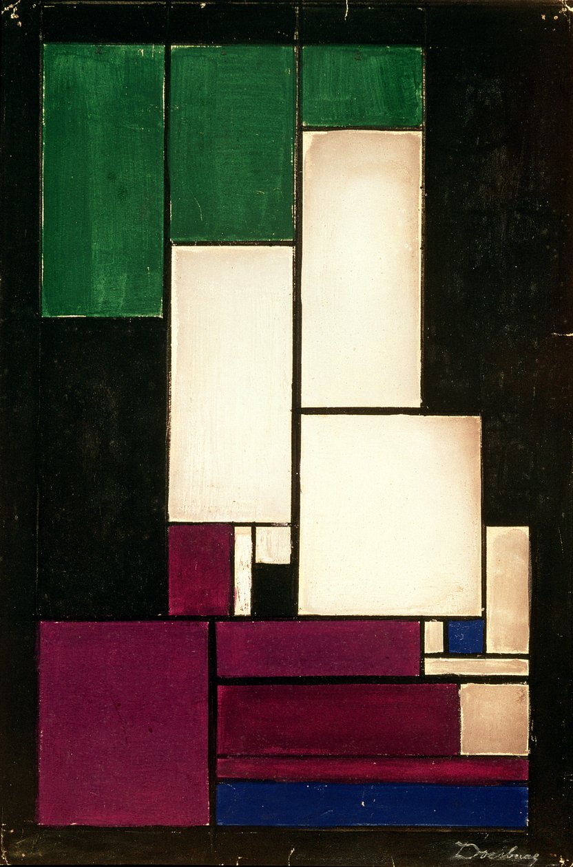 रचना, 1922 (गौचे) द्वारा थियो वैन डोस्बर्ग