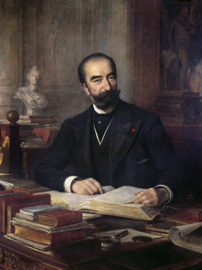 फ्रांसीसी राष्ट्रपति मैरी फ्रांस्वा सादी कारनोट का चित्रण (1837-1894) द्वारा Theobald Chartran