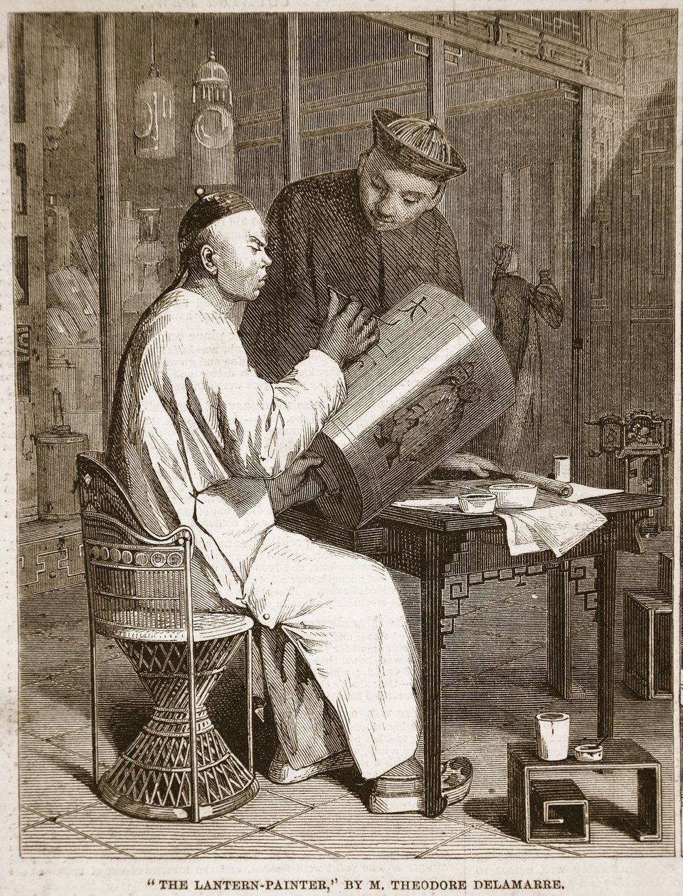 लैंटर्न-पेंटर, &39;द इलस्ट्रेटेड लंदन न्यूज़&39;, 1861 से चित्रण द्वारा थियोडोर डेलमरे