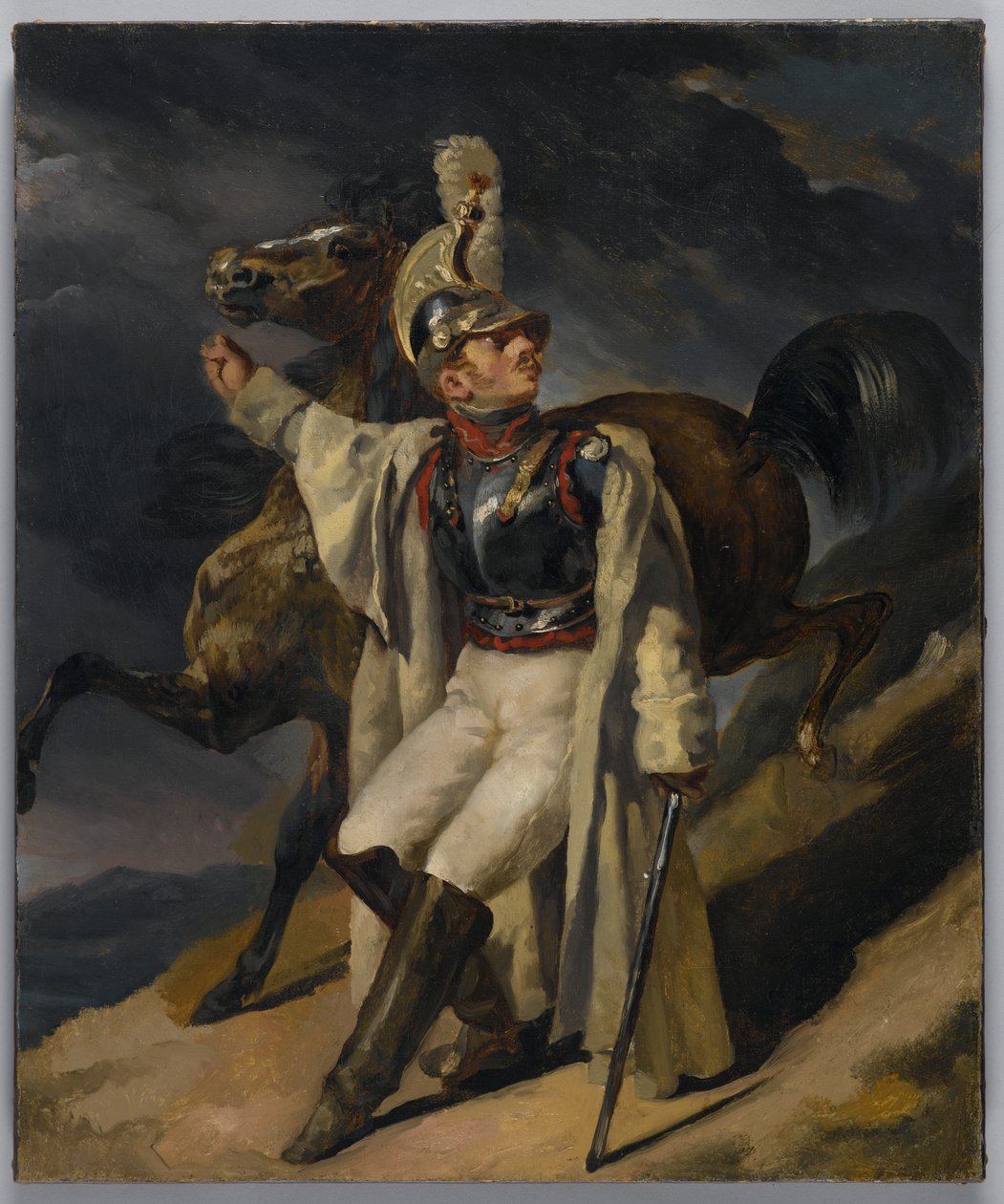 घायल Cuirassier, 1814 के लिए अध्ययन (60407 भी देखें) द्वारा थियोडोर गेरिकौल्ट