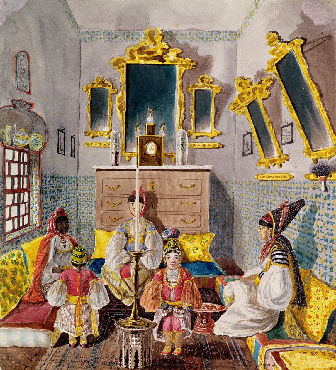 अल्जीरियाई इंटीरियर, c.1835 द्वारा थियोडोर लेब्लांक