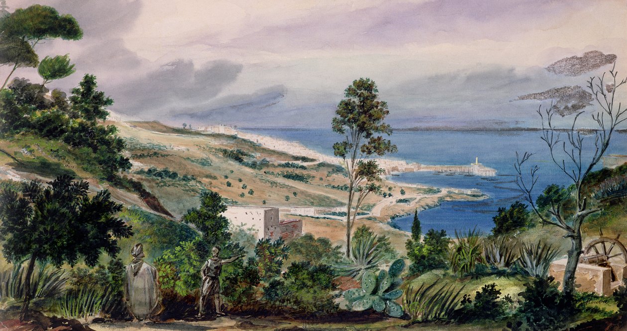 अल्जीयर्स का सामान्य दृश्य, c.1835 द्वारा थियोडोर लेब्लांक