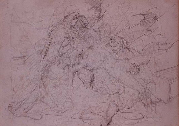 क्रॉस से उतरना (ड्राइंग) द्वारा थिओडोर (attr। To) Gericault