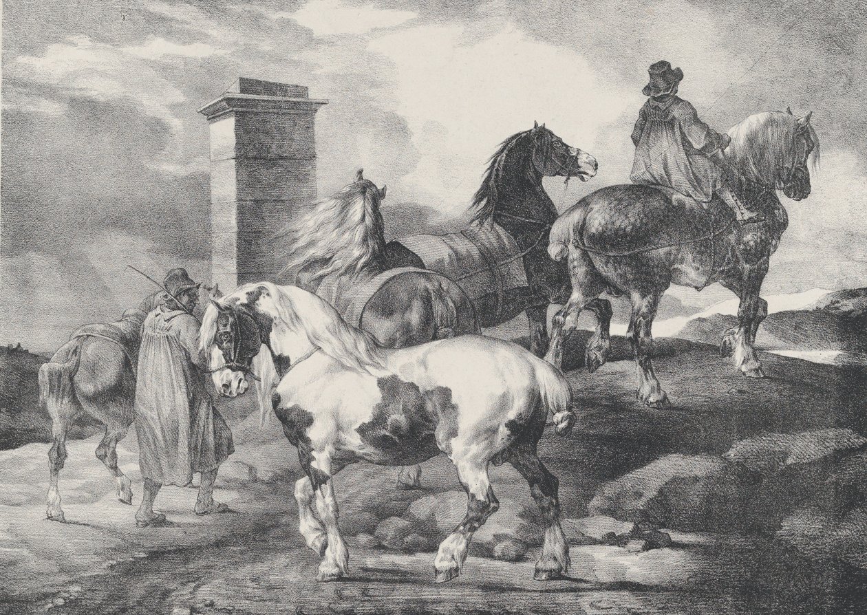 1821 में एक मेले में जाने वाले घोड़े द्वारा थियोडोर गेरिकौल्ट