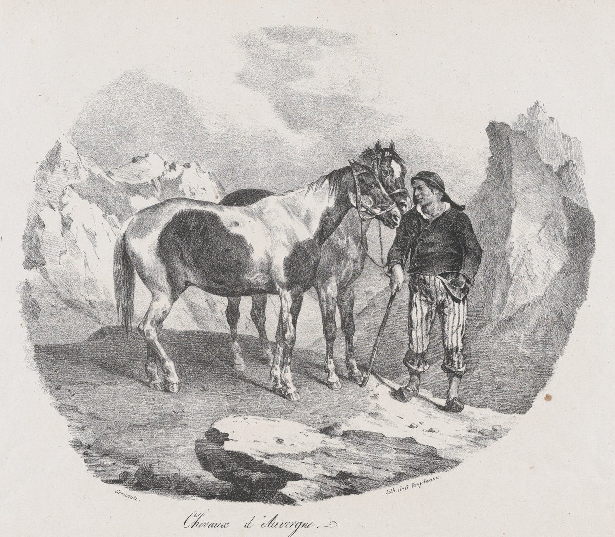 ऑवरगने के घोड़े, 1822। द्वारा थियोडोर गेरिकौल्ट