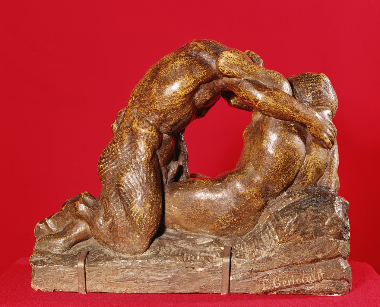 बृहस्पति और एंटोप (पहली तरफ), c.1818 (भूरे रंग की पत्ती वाला पत्थर) द्वारा थियोडोर गेरिकौल्ट