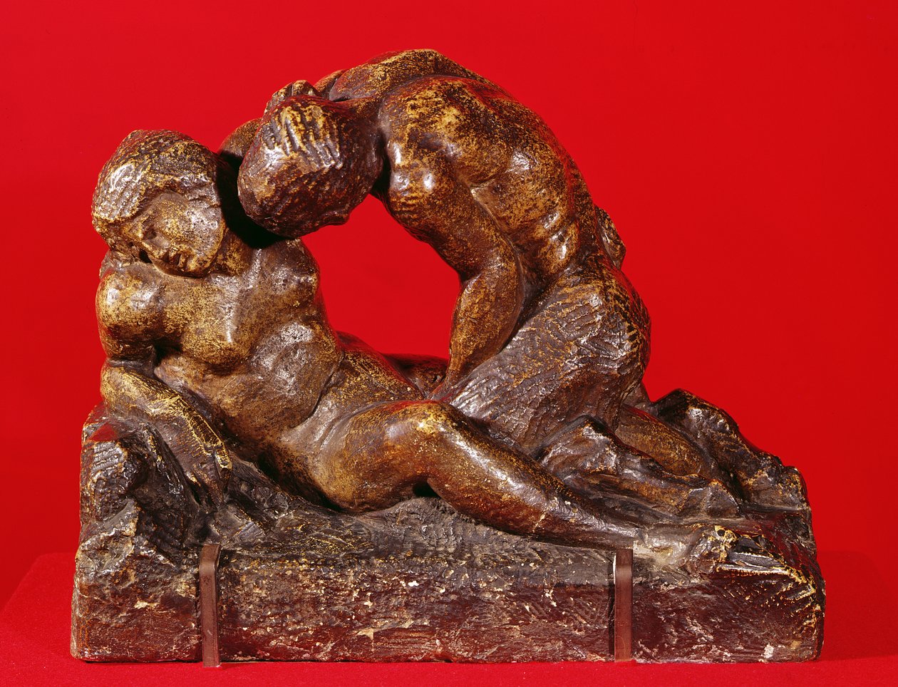 बृहस्पति और एंटोप (दूसरी तरफ), c.1818 (भूरे रंग की पत्ती वाला पत्थर) द्वारा थियोडोर गेरिकौल्ट