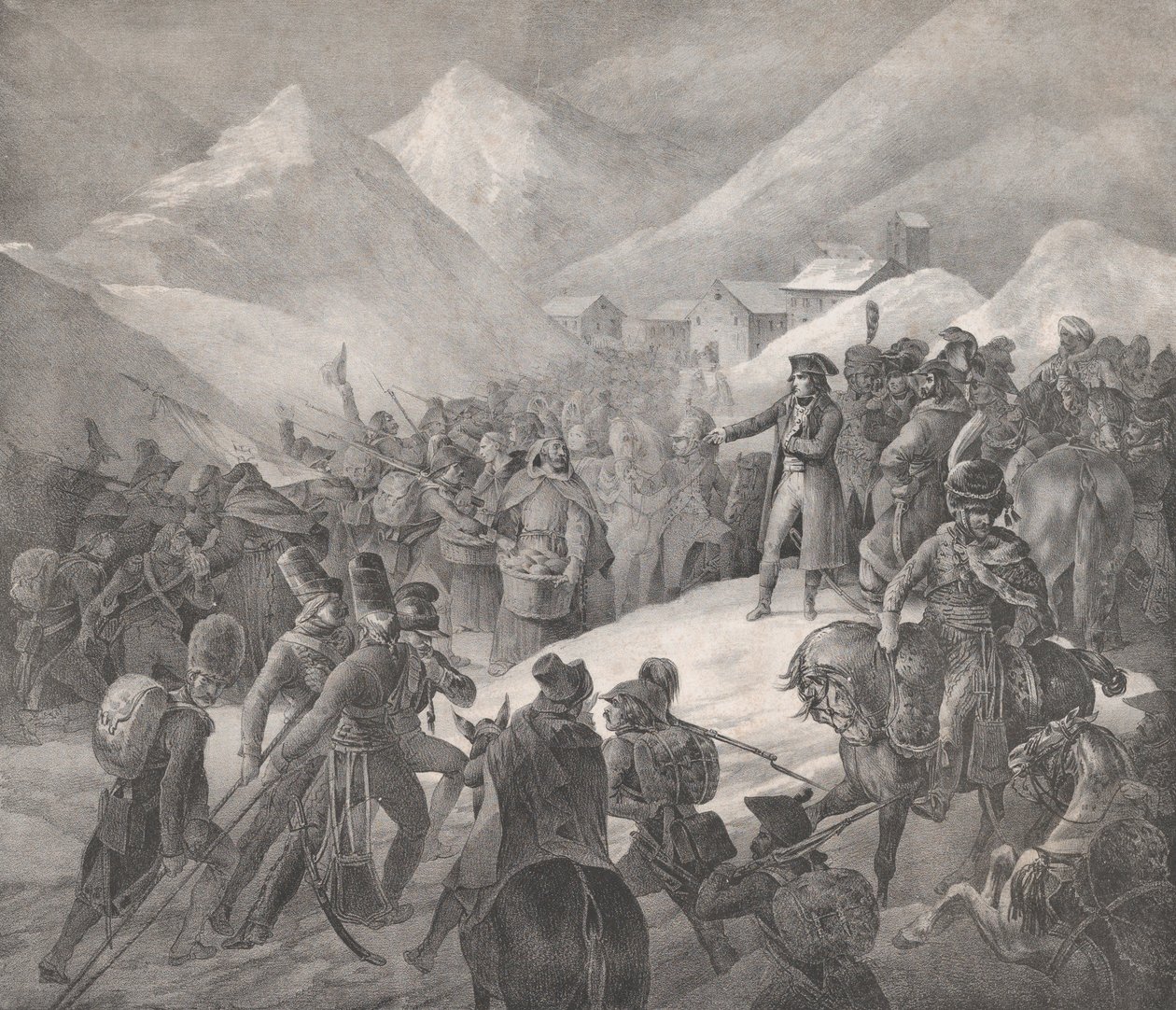 माउंट सेंट-बर्नार्ड, 1822 के माध्यम से मार्ग। द्वारा थियोडोर गेरिकौल्ट