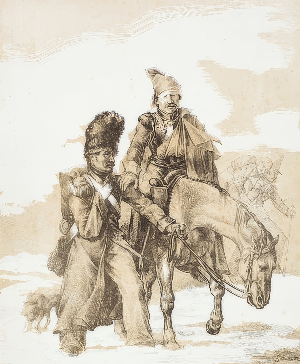 रूस से वापसी (रेटौर डी रज़ी)। 1818 द्वारा थियोडोर गेरिकौल्ट