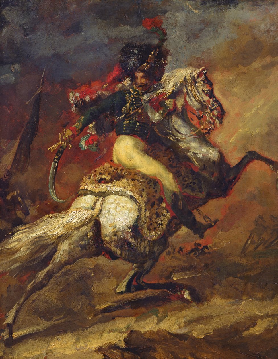 1814 के हुसारों के एक अधिकारी का चित्र, (26088 भी देखें) द्वारा थियोडोर गेरिकौल्ट